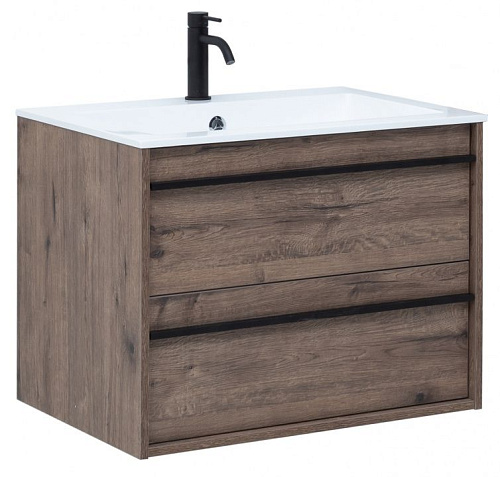 Тумба с раковиной Aquanet 00271946 Lino, 70х50 см, темное дерево Тумба с раковиной Aquanet 00271946 Lino, 70х50 см, темное дерево снят с производства