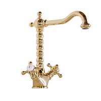 Смеситель Gattoni 1230012D0oro Vivaldi для раковины, золото 24кт