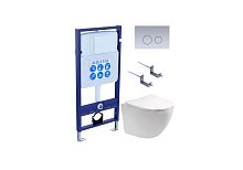 Комплект: Унитаз, Инсталляция, Кнопка смыва Aquatek ЕВРОПА SET AQUATEK ЕВРОПА-019 4в1