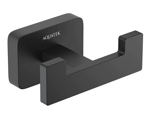 Крючок Aquatek AQ4302MB Либра двойной, черный матовый купить недорого в интернет-магазине Керамос