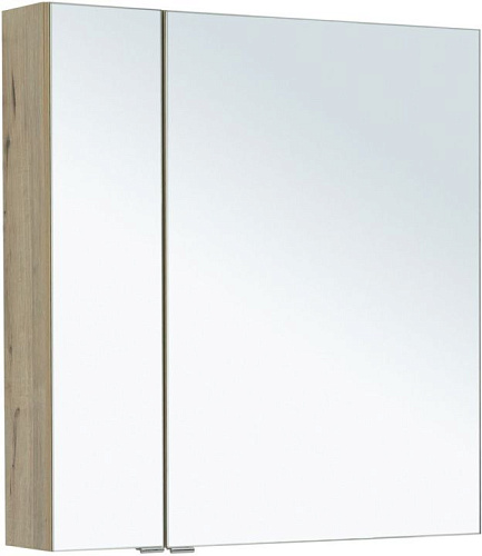 Зеркальный шкаф Aquanet 00277537 Алвита New без подсветки, 80х85 см, коричневый купить недорого в интернет-магазине Керамос