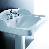 Simas AR824bi*3 Arcade 68, раковина со спинкой 68*54, с 3 отв. под смеситель, цвет: белый