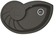 Мойка для кухни Florentina 20.350.E0820.302 Наутилус 82х53 см, с крылом, антрацит