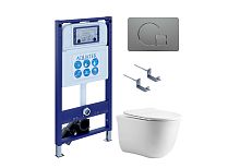 Комплект: Унитаз, Инсталляция, Кнопка смыва Aquatek КЛАССИК AQUATEK SET AQUATEK КЛАССИК cm-070 4в1