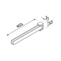 Полотенцедержатель двойной Geesa MODERN ART 913505-02, Полотенцедержатель двойной ЛАТУНЬ