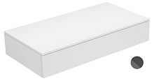 Тумба Keuco 31750800000 Edition 400 боковая 105х53.5 см, белый глянцевый/стекло глянцевое антрацит