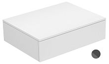 Тумба Keuco 31740700000 Edition 400 боковая 70х53.5 см, белый/стекло глянцевое антрацит