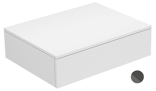 Тумба Keuco 31740700000 Edition 400 боковая 70х53.5 см, белый/стекло глянцевое антрацит купить недорого в интернет-магазине Керамос