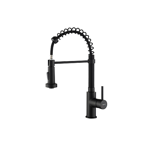 Смеситель Aquatek AQ1387MB Европа для кухни 2jet (профессиональный), черный матовый