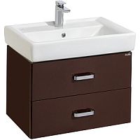 Тумба Акватон 1A1376K1AM430 Америна с раковиной, 70х48 см, темно-коричневый