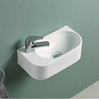 Раковина Vincea VBS-506L керамическая, 40х21.5 см, подвесная, левая, белая
