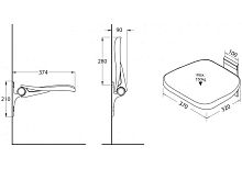 Сиденье для душевой кабины, откидное BelBagno  BB32A