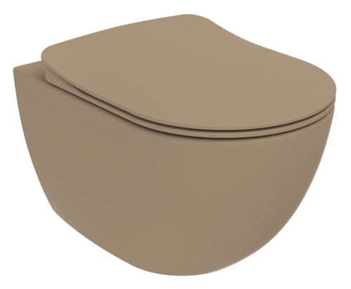 Чаша унитаза Creavit FE322-11CM00E-0000 Free подвесной 35х51 см, без сиденья, капучино матовый