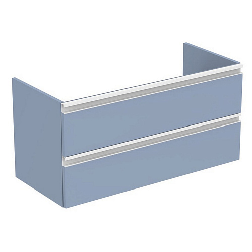 Тумба Ideal Standard T0052WI Tesi для раковины 100х44 см, подвесная, с ящиками, Matt Avio (серо-голубой матовый/ручка - светло-серый матовый) Тумба Ideal Standard T0052WI Tesi для раковины 100х44 см, подвесная, с ящиками, Matt Avio (серо-голубой матовый/ручка - светло-серый матовый)
