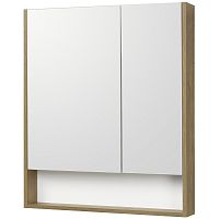 Зеркальный шкаф Акватон 1A252202SDZ90 Сканди 70х85 см, белый/дуб рустикальный купить недорого в интернет-магазине Керамос
