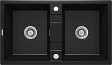 Мойка Deante ZQE_N203 Eridan кухонная гранитная 86x50 см, Nero (черный)