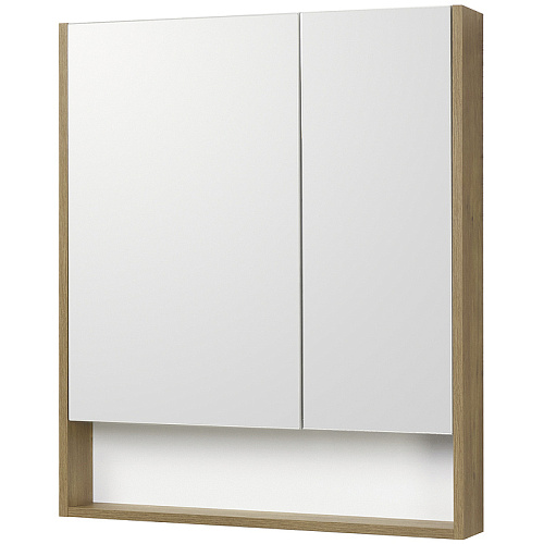 Зеркальный шкаф Акватон 1A252202SDZ90 Сканди 70х85 см, белый,дуб рустикальный купить недорого в интернет-магазине Керамос