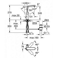 Смеситель для раковины однорычажный Grohe Veris 32184000