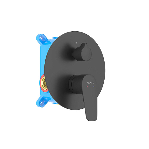 Смеситель Aquatek AQ1146MB Бетта для ванны (внешняя и скрытая часть), черный матовый Смеситель Aquatek AQ1146MB Бетта для ванны (внешняя и скрытая часть), черный матовый