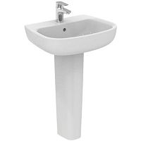 Раковина Ideal Standard T279801+T283901 Esedra подвесная 60х45 см, с 1-м отверстием под смеситель, с колонной, белая Раковина Ideal Standard T279801+T283901 Esedra подвесная 60х45 см, с 1-м отверстием под смеситель, с колонной, белая