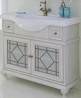 Тумба Акватон 1A1872K2BEM60 Беатриче с раковиной, 110х50 см, слоновая кость с патиной