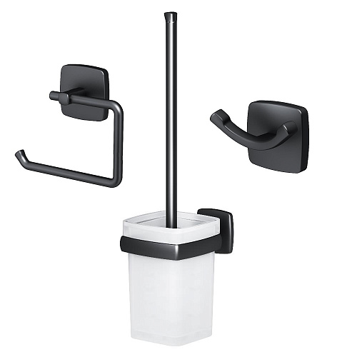 Набор аксессуаров AM.PM AK90T2003B Gem, для зоны туалета, черный купить недорого в интернет-магазине Керамос