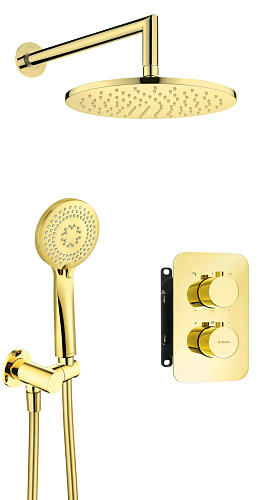Набор Deante BXYZGEBT Box для душа скрытого монтажа, с термостатическим BOXом, золото