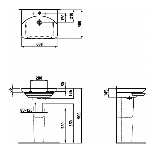 Раковина Laufen Palace 8.1070.2.000.104.1