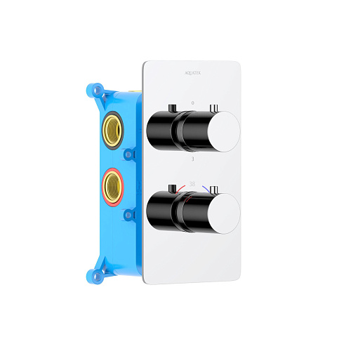 Смеситель Aquatek AQ1393CR Европа термостатический для ванны, 3 режима (внешняя и скрытая часть), хром Смеситель Aquatek AQ1393CR Европа термостатический для ванны, 3 режима (внешняя и скрытая часть), хром