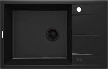 Мойка Deante ZQE_N11B Eridan кухонная гранитная 78x50 см, Nero (черный)