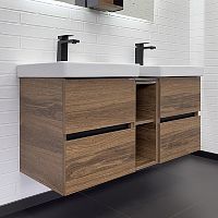 Набор мебели Comforty 00-00013690 Дартфорд 110 см, дуб темно-коричневый (раковины Адриана-45)