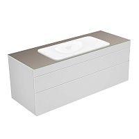 Тумба Keuco 31583720000 Edition 400 под умывальник 140х53.5 см, белый/стекло глянцевое трюфель