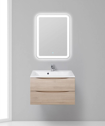 Тумба под раковину BelBagno MARINO MARINO-750-2C-SO-RG-P подвесная с двумя выкатными ящиками 75x45 см, Rovere Grigio купить недорого в интернет-магазине Керамос