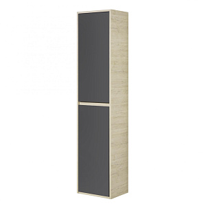 Шкаф - колонна Акватон 1A248103LQX60 Лофт Урбан 37х160 см, серый графит,дуб орегон