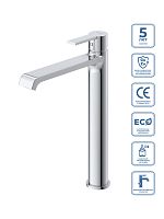 Смеситель для накладной раковины BelBagno Aurora AURORA-LMC-CRM-W0