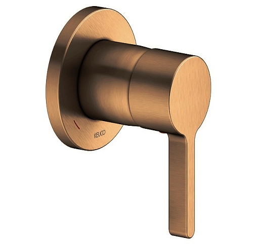 Смеситель Keuco 51551030001 Edition 400 встраиваемый, однорычажный DN 15, бронза шлифованная