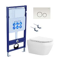 Инсталляция с подвесным унитазом Aquatek Лея SET AQUATEK ЛЕЯ cm-016 4в1