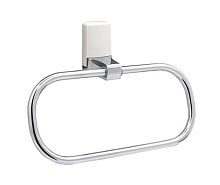 Полотенцедержатель кольцо WasserKRAFT Leine 5060WHITE, хром купить недорого в интернет-магазине Керамос