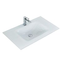 Раковина BelBagno BB910/465-LV-VTR-BL стеклянная 90х46.5 см, белая