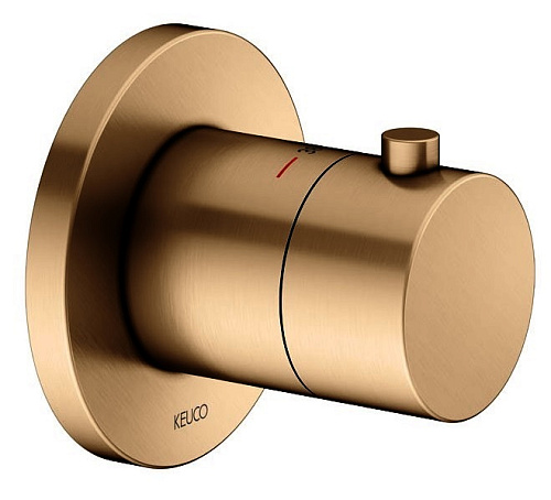 Смеситель Keuco 59553030001 IXMO с термостатом для встройки DN 15, бронза шлифованная Смеситель Keuco 59553030001 IXMO с термостатом для встройки DN 15, бронза шлифованная