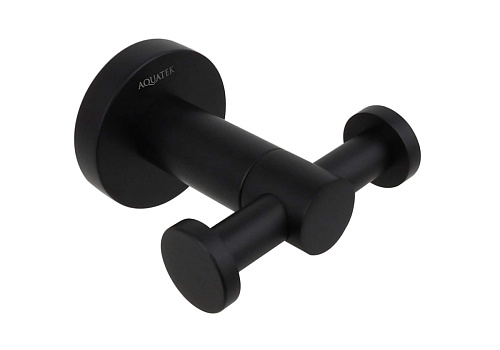 Крючок Aquatek AQ4002MB Вега двойной, черный матовый - купить в Санкт-Петербурге, цена на Крючок Aquatek AQ4002MB Вега двойной, черный матовый в интернет-магазине Керамос Крючок Aquatek AQ4002MB Вега двойной, черный матовый купить недорого в интернет-магазине Керамос