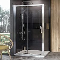 Душевая стенка Ravak 9UVA0C00Z1 10PS-100 неподвижная 10°, хром + транспарент