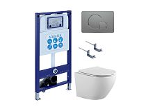 Комплект: Унитаз, Инсталляция, Кнопка смыва Aquatek ЕВРОПА SET AQUATEK ЕВРОПА-070 4в1
