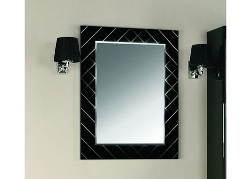 Зеркало Акватон Венеция 65 (1A1553L0VNL20) черное со светильниками снят с производства