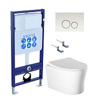 Инсталляция с подвесным унитазом Aquatek Ника SET AQUATEK НИКА-016 4в1