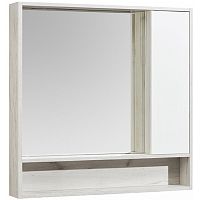 Зеркальный шкаф Акватон 1A237802FAX10 Флай 100х91 см, белый/дуб крафт купить недорого в интернет-магазине Керамос