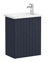 Тумба с раковиной Vitra 69196 Root Groove подвесная, левосторонняя, 46х29 см, темно-синяя