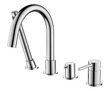 Смеситель Aquatek AQ1348CR Европа  на борт ванны на 4 отв., хром