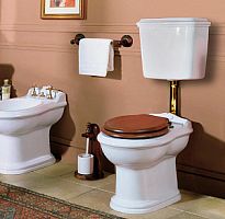 Труба Kerasan 750491 gold Retro низкая для бачка, золото