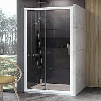 Душевая дверь Ravak 0ZVA0100Z1 10DP2-100 раздвижная 10°, белый + транспарент